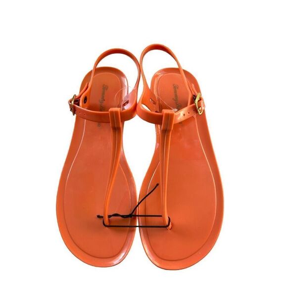NWT NEW Tommy Bahama Coral Orange Jelly Flop Sandal Size 7 Summer Time Y2K - Picture 1 of 8